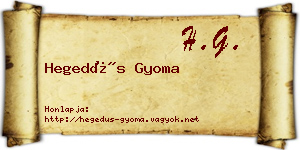 Hegedűs Gyoma névjegykártya